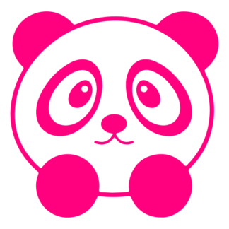 Sweet Little Panda Decal (Hot Pink)